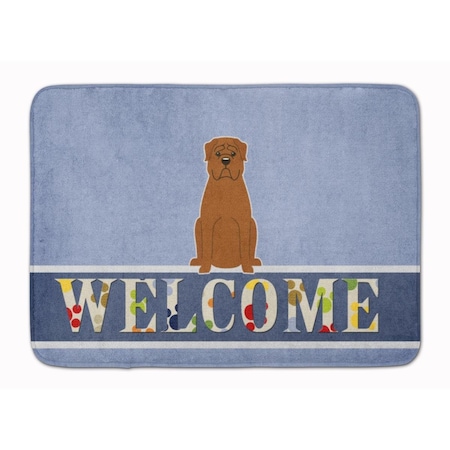Carolines Treasures Dogue De Bourdeaux Welcome Machine Washable Memory Foam Mat BB5654RUG